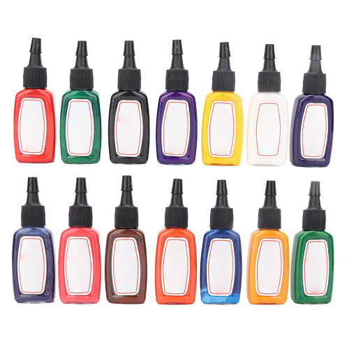15ml / Bottle 14 Colors Professional Tattoo Makeup Ink Tattoo Pigment Body Art Inks