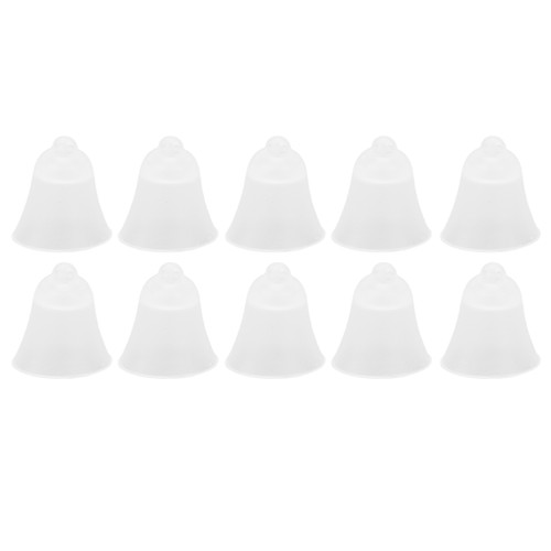 10Pcs 3 Hole White Hearing Amplifier Domes Earbud Tips Soft Static Free Silicone Hearing Amplifier Ear Tips Plugs Middle Size