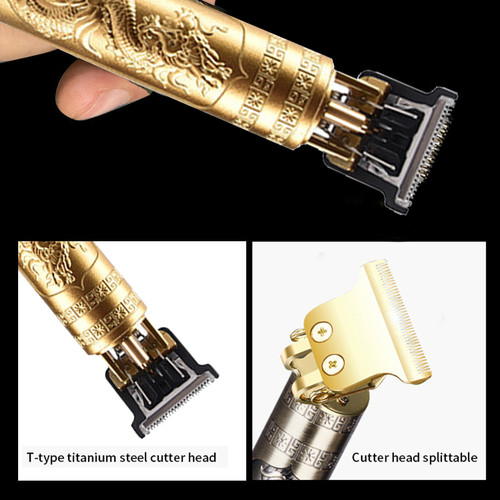 Electric Hair Clipper Barber Hair Clippers Haircut Tools for Men with 4 Limit Combs (1.5mm/2mm/3mm/4mm) with Lubricating Oil Rechargeable Home Salon Use USB Charging