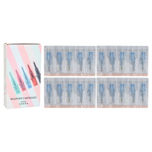 20pcs Tattoo Ballpoint Pen Cartridges Liner Shader 0.5mm Tip Improve Skills Tattoo Ball Pen Cartridges 4ml Blue
