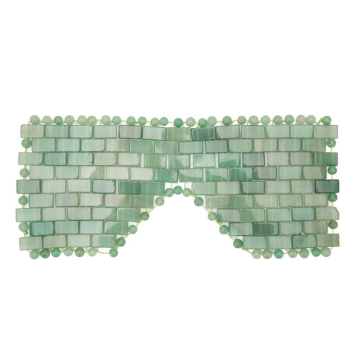 Quartz Stone Eye Pad Green Natural Stone Facial Sleeping Eyes Patch Relief Cover for Soothing Cooling Relieving