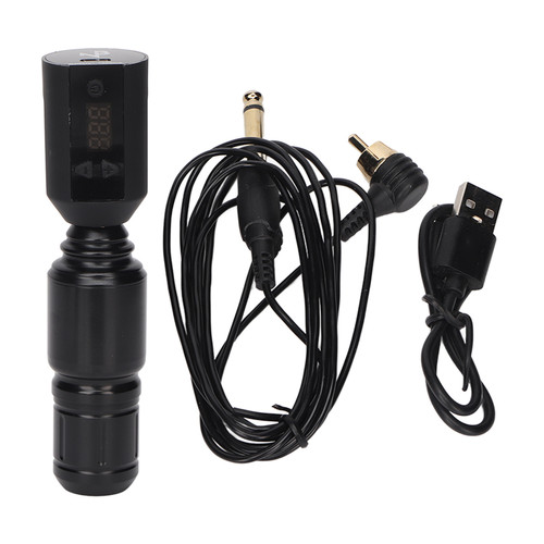 Professional Rotary Tattoo Pen Machine with 1500mAh Wireless Tattoo Power Supply for Novice Tattoo Artist WR21‑3