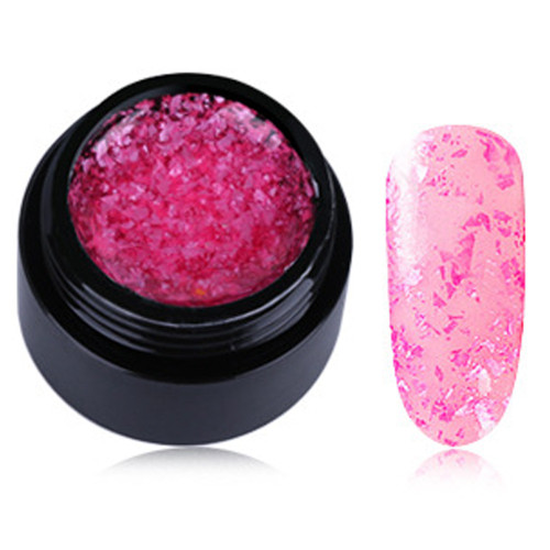 8ML Snowflake Shine Nail Art Polish UV Gel Nail Glue Varnish Manicure Tool Pink