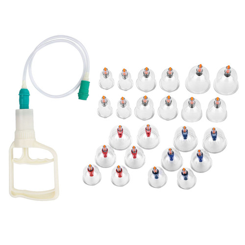 24pcs Cups Chinese Vacuum Cupping Set Massage Therapy Suction Acupuncture