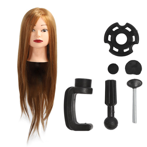 Hairdressing Mannequin Head 85 Percent Real Hair Flexible Multipurpose Hair Styling Head for Salon Use