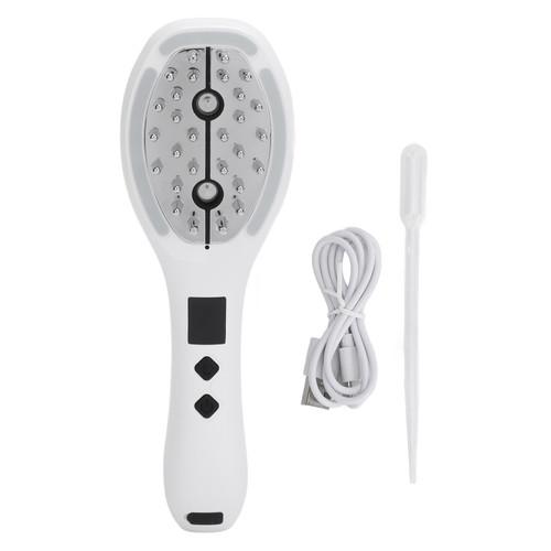 Electric Scalp Massage Brush Red Lighting Ultrasound Atomization Scalp Applicator Comb with Ion Vibration