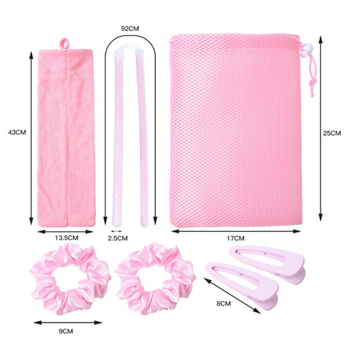 Heatless Hair Curling Kit No Heat Gel Beads Hair Curler Wand Sleeping Curling Rollers DIY Hair Styling Tools with Hair Bands Clips Storage Bag for Medium Long Hair Styling Tools