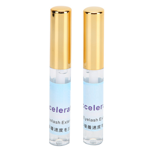 2 Bottles Eyelash Extension Accelerator Waterproof LongLasting Adhesive Quick Dry Lash Glue 10ml