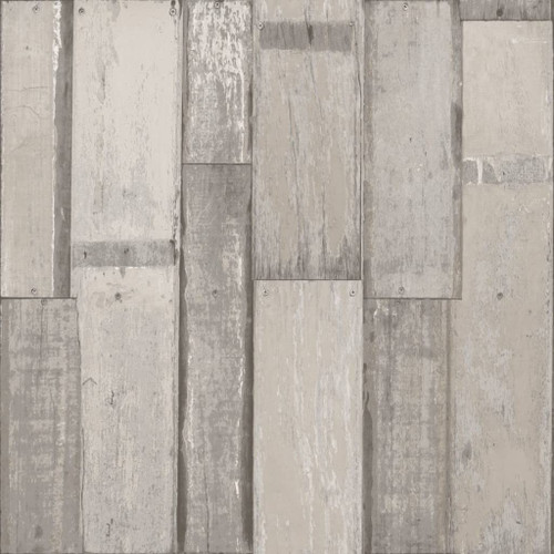 Noordwand Wallpaper Urban Friends & Coffee Wooden Planks Grey Brown