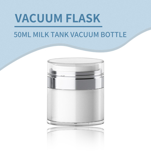 50ml Airless Pump Jar Bottles Portable Lotion Dispenser Acrylic Press-On Vacuum Lotion Bottle