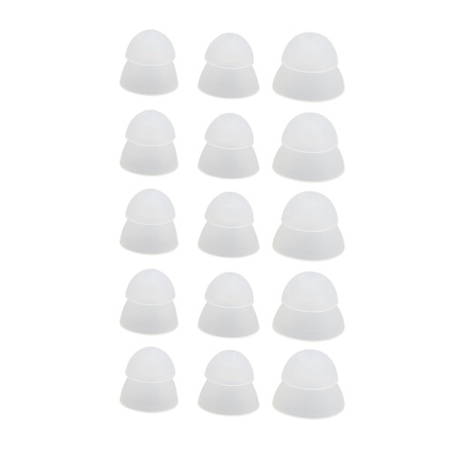 15pcs Hearing Amplifier Eartip 2 Layers Detachable Silicone Hearing Amplifier Accessories S M L White Transparent