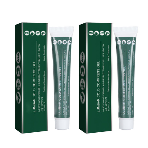 2pcs Waist Cooling Gel Herbal Extracts Reduce Discomfort Cooling Paste for Muscle Joints