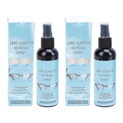 2pcs 100ml Eyeglass Cleaner Spray No Damage Anti Fog Lens Cleaning Solution Spray for Screen Camera