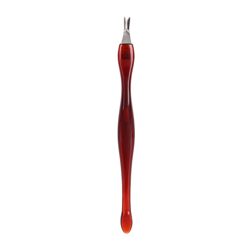 Nail Art Tips Pusher Pedicure Cuticle Nipper Remover Manicure Set Plastic Handle Red
