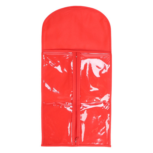 Wig Storage Bag Portable Hair Extensions Dustproof Storage Bag with Strong Zipper for Travel DailyRed