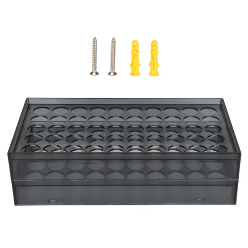 Tattoo Ink Rack 50 Holes Transparent Thickened PC 1.2in Hole Diameter Tattoo Bottle Holder for Tattoo Shop