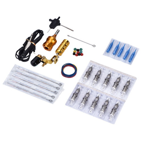 Tattoo Kit Tattoo Machine Strong Motor Gun Handle Cartridge Needles Makeup Tool Set