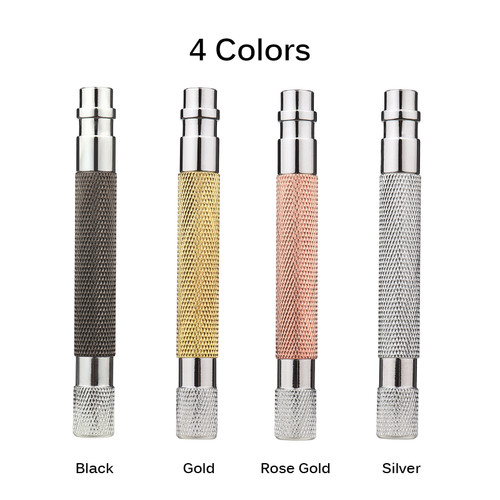 Shaving Handle for Double Edge Shaving Razor Stainless Steel Safety Beard Razor Replacement Razor Handle Grip Manual Mustache Removal Shaving Tool Accessories