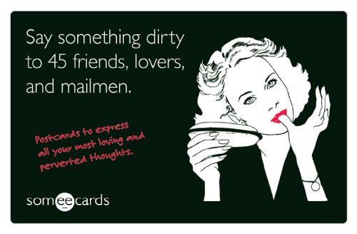 Say Something Dirty to 45 Friends, Lovers, and Mailmen (someecards): Postcards to Express All Your Most Loving and Perverted Thoughts