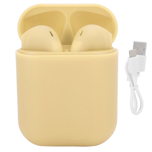 TWS Bluetooth 5.0 Wireless Earbuds Touch Control Headset Earphone with Charging CaseYellow