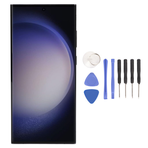 Phone Touch Screen Assembly 6.8 Inch Digitizer Screen Replacement for Galaxy S23 Ultra 5G SM S918B EU International Version with Repair Tools