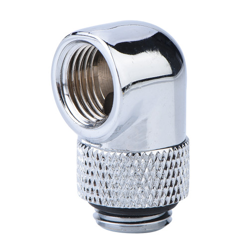90 Degree Angle Rotary Tube Fitting PC Water Cooling G1/4 Thread Elbow Connector Silver