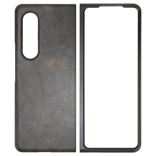Business Leather Phone Case for Galaxy Z Fold 3 Dustproof Folding Screen Phone CaseCamouflage Green