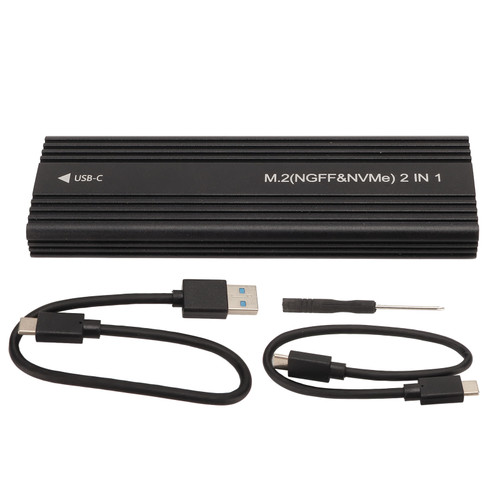 SSD Enclosure Dual Protocol M.2 NVMe SATA High Speed 10Gbps External SSD Enclosure for M.2 Hard Drives  (Not Inclube Hard Disk)