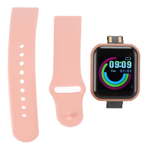 1.44in Screen Sports Smartwatch Sleep Monitoring Step Counting IP65 Waterproof Smart Watch for Health Care Brown Pink