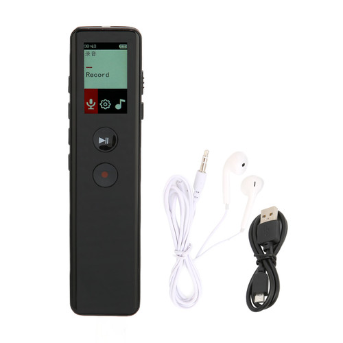 Digital Voice Recorder Mini Portable USB Rechargeable Audio Recording Device with WMA MP3 Player16GB