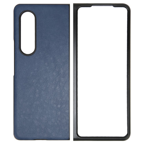 Business PU Leather Phone Case for Galaxy Z Fold 3 Scratch Proof Folding Screen Phone CoverBlue