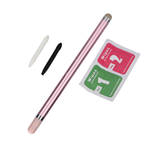 Stylus Pens Write Smoothly Quiet Fiber Tip Accurate Soft Wear Resistant Colorful Touch Screen Pens for Phone TabletsPink