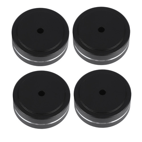 4CPS 40*15mm Amplifier Feet Shock Absorber Durable Aluminium Alloy Amplifier Pads Feet   Black