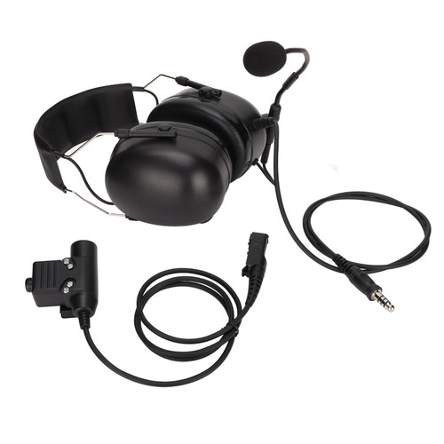 7.1mm Radio Headphones Noise Reduction Safety Ear Muffs with U94 PTT for Work Shops Mowing Construction