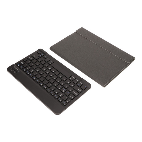 Keyboard Leather Case Set Portable Slim Wireless Keyboard Case with Keyboard for Tablets Laptops Desktop PC