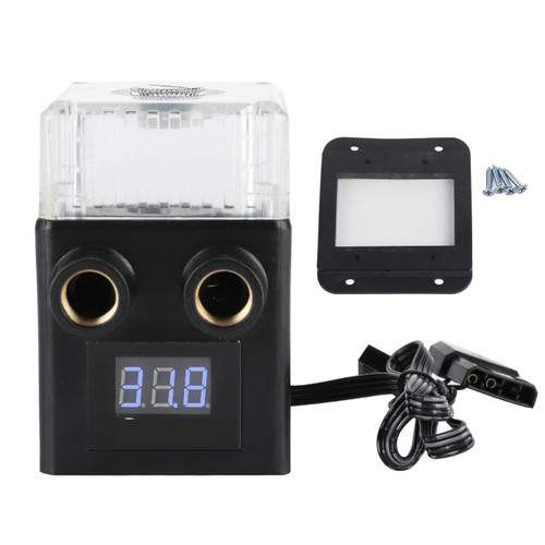 Ceramic Bearing Three phase PC Temperature Display Integrated Water Cooling Pump (Black)
