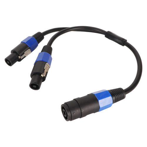 Speaker Splitter Cable 1 Female to 2 Male Plug and Play Speaker Break Out Adapter Cord for Stage Monitor Subwoofer 19.7in