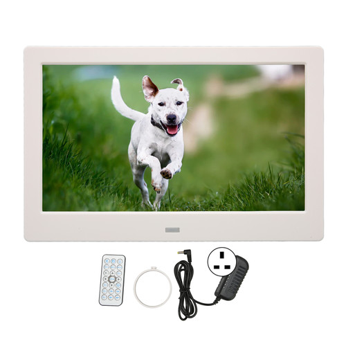 Digital Photo Frame 10.1 Inch HD Auto Rotating Support Video Music Electronic Picture Frame with Remote Control 100‑240V UK Plug