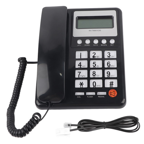 KXT8001CID Corded Telephone Caller ID Semi Hands Free Clear Display Office Telephone for Home Hotel Office(Black )