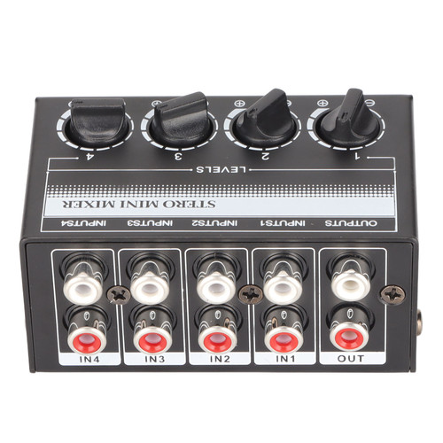 CX400 4 Channel Passive Mixer Portable Professional Stereo Mini Mixer for Recording Studio Console Stage Small Club