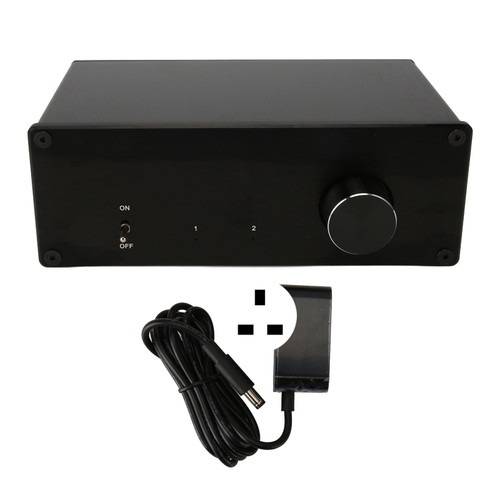 Amplifier Passive Speaker Switcher 1 in 2 Out Or 2 in 1 Out Lossless HiFi Amplifier Selector Switcher 100‑240V UK Plug