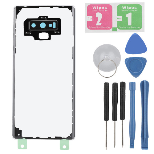 For Samsung Galaxy Note9 N960 Transparent Battery Back Cover Replacement with Tools (Black)