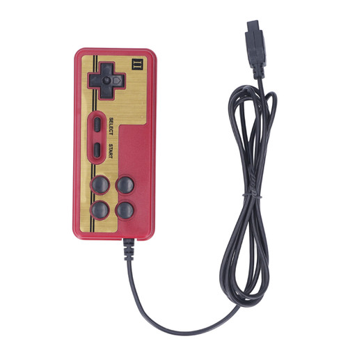 Wired Video Game Player Handle 8 Bit 9 Pins Continuous Startup Wired Red White Game Console Handle