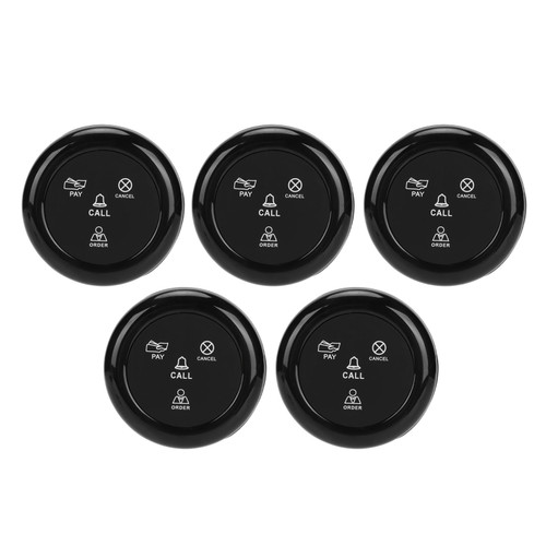 5pcs Wireless Caregiver Pager SOS Call Buttons 433MHz Smart Call System for Home Restaurant Cafe Shop Teahouse