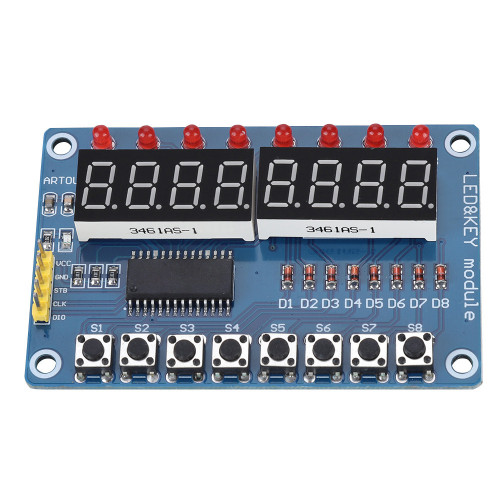New 8-Bit Digital LED Key Digital Tube TM1638 Display Module For Arduino AVR Authentic