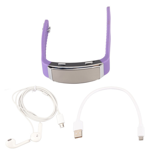 Recorder Watch HD Noise Reduction Voice Activated Music Player Sound Recorder Bracelet for Meeting Interview Purple 16GB