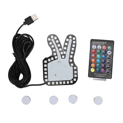 Hand Gesture Car Light Road LED Sign Finger Light with Remote Funny Window Gesture Sign Lighting Car Accessories