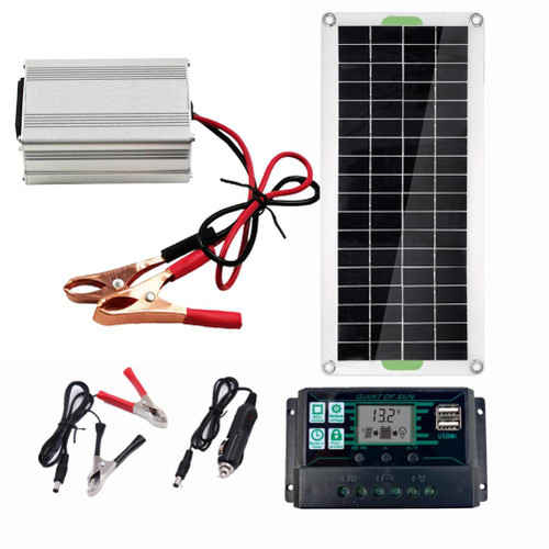 Monocrystalline Panels System Kit Solar Panels Kit Lightweight Portable Solar Inverter Kit for Boats Cars