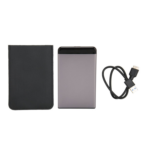 External Hard Drive 2.5 Inch USB3.0 5Gbps Transmission Plug and Play Ultrathin Mobile Hard Disk for Computer TV Phone Grey 750GB