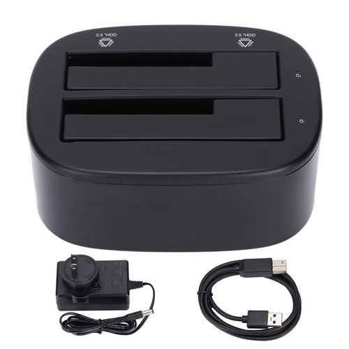 Hard Drive Dock USB3.0 to SATA Safe Fast Three Dimensional Heat Dissipation Docking Station  100‑240V